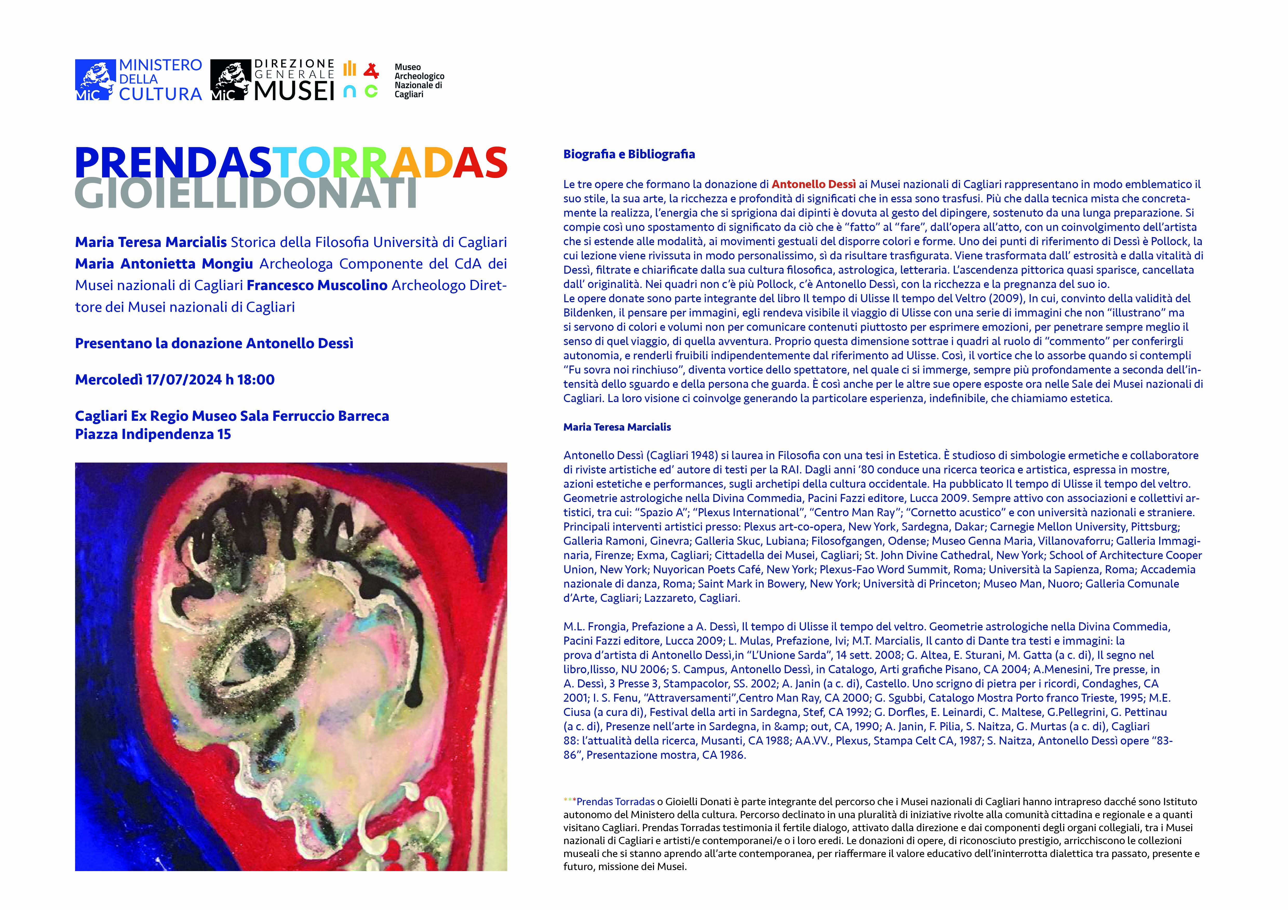 "Prendas Torradas. Gioielli donati" - donazione Antonello Dessì